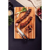 Tábua Churrasco com Empunhadura em Madeira Teca FSC com Acabamento em Óleo Mineral 60x40 cm