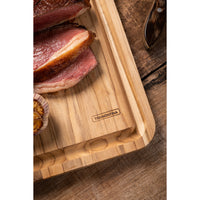 Tábua para Churrasco Retangular em Madeira Mista com Acabamento Natural 34x23,3 cm