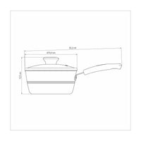 Panela Sicília em Alumínio com Revestimento Interno e Externo em Antiaderente Starflon Excellent Avelã 18 cm 1,9 L