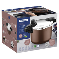 Panela de Pressão Arizona Induction em Alumínio com Revestimento Interno e Externo em Antiaderente Starflon Max Mocaccino 20 cm 4,5 L