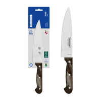 Faca Chef Polywood com Lâmina em Aço Inox e Cabo de Madeira Tratada Castanho 7