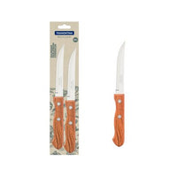 Conjunto de Facas para Churrasco e Frutas Dynamic com Lâminas em Aço Inox e Cabos de Madeira Natural 2 Peças