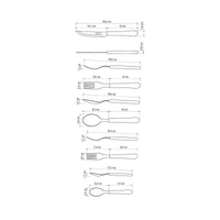 Faqueiro Leme com Lâminas em Aço Inox e Cabos de Polipropileno Azul 20 Peças