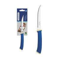 Faca para Churrasco Felice com Lâmina em Aço Inox com Fio Microsserrilhado e Cabo de Polipropileno Azul 5
