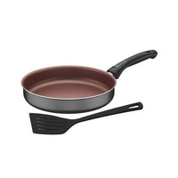 Frigideira Reta Vermont em Alumínio com Revestimento Interno Cobre Antiaderente Starflon Max com Cabo Baquelite Grafite 24 cm 2 L