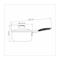 Panela LYF em Alumínio com Revestimento Interno e Externo em Antiaderente Starflon Max Verde Natureza 16 cm 1,5 L