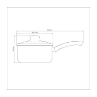 Panela Paris em Alumínio com Revestimento Interno e Externo em Antiaderente Starflon Max Chumbo com Tampa de Vidro 20 cm 2,9 L