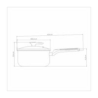Panela Milazzo em Alumínio com Revestimento Interno e Externo em Antiaderente Starflon Max Amêndoa 20 cm