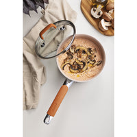 Panela Romagna em Aço Inox e Alumínio com Revestimento Interno Cerâmico Marfim 18 cm 2,25 L
