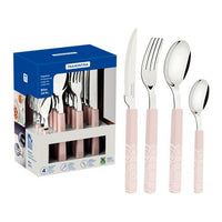 Faqueiro Bliss com Lâminas em Aço Inox e Cabos de Polipropileno Linho 16 Peças