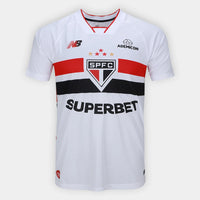 Camisa São Paulo I 2026/27 Torcedor New Balance Masculina - Branco+Vermelho