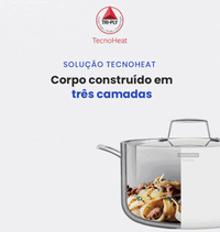 Panela Grano em Aço Inox Corpo Triplo com Tampa e Cabo 16 cm 1,7 L