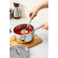Panela Grano em Aço Inox Corpo Triplo com Tampa e Cabo 16 cm 1,7 L