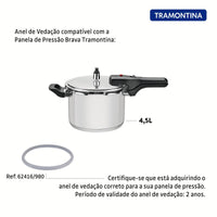 Anel de Vedação em Silicone para Panela de Pressão Brava 20 cm