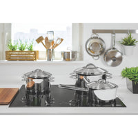 Panela Solar em Aço Inox Fundo Triplo com Tampa e Cabo 16 cm 1,4 L