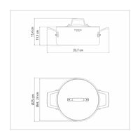 Caçarola Grano Black Funda em Aço Inox Corpo Triplo com Tampa e Alças 24 cm 4,7 L