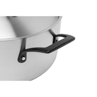 Caçarola Grano Black Funda em Aço Inox Corpo Triplo com Tampa e Alças 24 cm 4,7 L