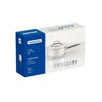 Panela Professional em Aço Inox Fundo Triplo com Tampa Plana Detalhe Satinado 20 cm 2,9 L
