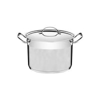 Caldeirão Professional em Aço Inox Fundo Triplo com Tampa Plana Detalhe Satinado 20 cm 4,6 L
