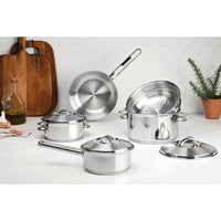 Panela Solar em Aço Inox Fundo Triplo com Tampa e Cabo 16 cm 1,4 L