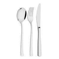 Faqueiro Berlin Brilho em Aço Inox com Acabamento Alto Brilho com Estojo de Madeira 101 Peças