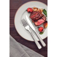Faqueiro Pacific em Aço Inox com Facas para Churrasco Acabamento Alto Brilho com Detalhes no Cabo 72 Peças