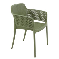 Cadeira Summa Gabriela Eco em Polipropileno Oceano +Clean Verde Oliva