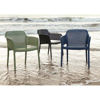 Cadeira Summa Gabriela Eco em Polipropileno Oceano +Clean Verde Oliva