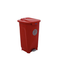 Lixeira T-Force Coleta Seletiva Plástico em Polipropileno Vermelho 50 L