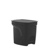 Lixeira Compact Pedal em Polipropileno Preto com Haste em Aço Galvanizado 7 L