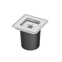 Lixeira de Embutir Clean Square em Aço Inox com Balde Plástico 5 L