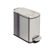 Lixeira com Pedal Tipo D Slim em Aço Inox com Acabamento Acetinado 6 L