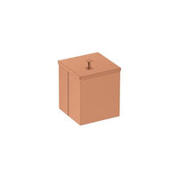 Lixeira Luz em Inox com Acabamento Acetinado e revestimento Rose a base de verniz com 4,5 L