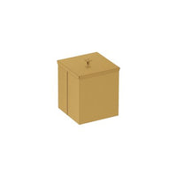 Lixeira Luz em Inox com Acabamento Acetinado e revestimento fosco Gold Matte a base de verniz com 4,5 L