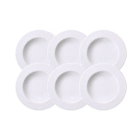 Kit Prato Fundo Mesh em Porcelana Decorada 23 cm 06 Peças