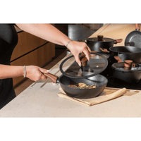Jogo de Panelas Antiaderente Ceramic Life 6 Peças Sirius com Indução Preto