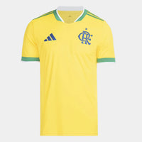 Camisa Masculina Flamengo Brasil Adidas 2026 - Amarelo+Verde