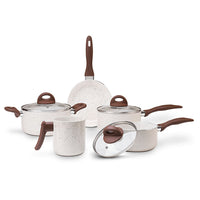 Jogo de Panelas Antiaderente Ceramic Life 5 Peças Smart Plus Vanilla