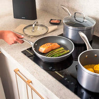 Jogo de Panelas Antiaderente Ceramic Life 4 Peças Unique com Indução Cinza