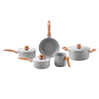 Jogo de Panelas Antiaderente Ceramic Life 5 Peças Easy Gris