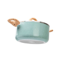 Jogo de Panelas Antiaderente Ceramic Life 6 Peças Botanika com Indução Verde