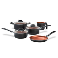 Jogo de Panelas Topázio Antiaderente Pro-Flon 5 Peças Cinza Range