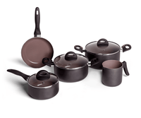 Jogo de Panelas Antiaderente Ceramic Life 5 Peças Smart Plus Preto
