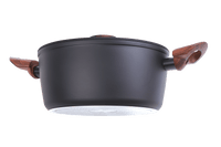 Jogo de Panelas Antiaderente Ceramic Life 6 Peças Sirius com Indução Preto