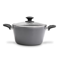 Jogo de Panelas Antiaderente Ceramic Life 5 Peças Optima com Indução Cinza