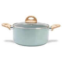 Jogo de Panelas Antiaderente Ceramic Life 5 Peças Botanika com Indução Verde