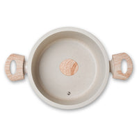 Jogo de Panelas Antiaderente Ceramic Life 6 Peças Sirius com Indução Vanilla