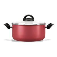 Jogo de Panelas Antiaderente Pro-Flon 7 Peças Chilli Vermelho Cereja