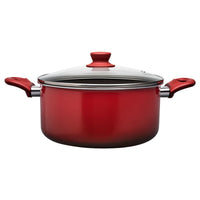 Jogo de Panelas Antiaderente Ceramic Life 7 Peças Easy Vermelho