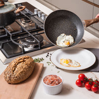 Jogo de Panelas com Indução Antiaderente Ceramic Life Smart Plus 5 Peças Granito
